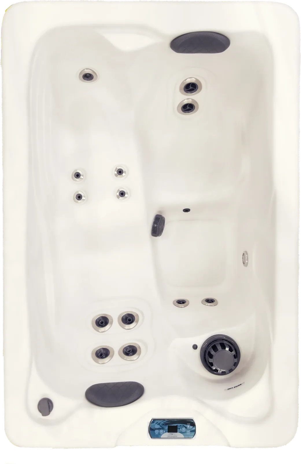 Bovenaanzicht van de Harmonic H146L Plug and Play, een compacte jacuzzi voor twee personen