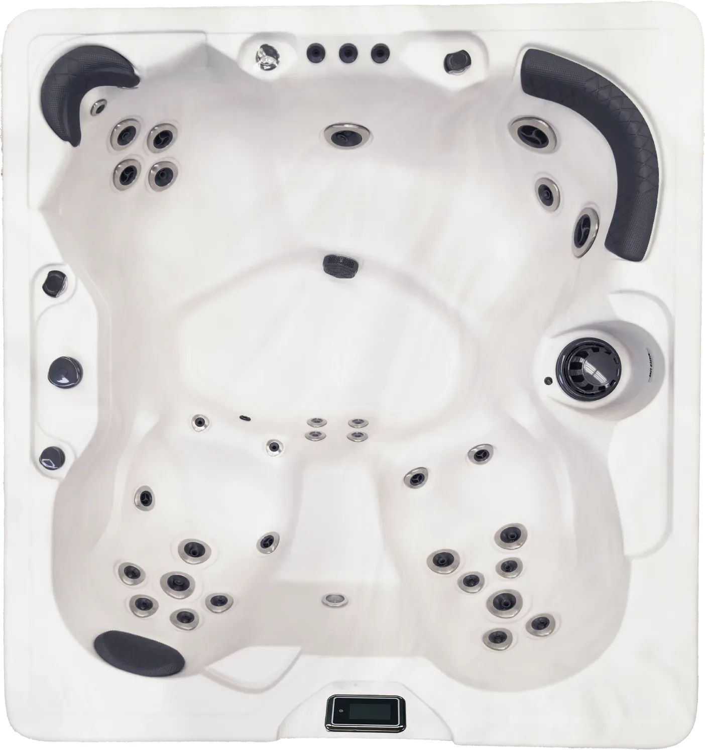 Bovenaanzicht van de Harmonic H167B jacuzzi voor zes personen uit de 1-Pump-serie