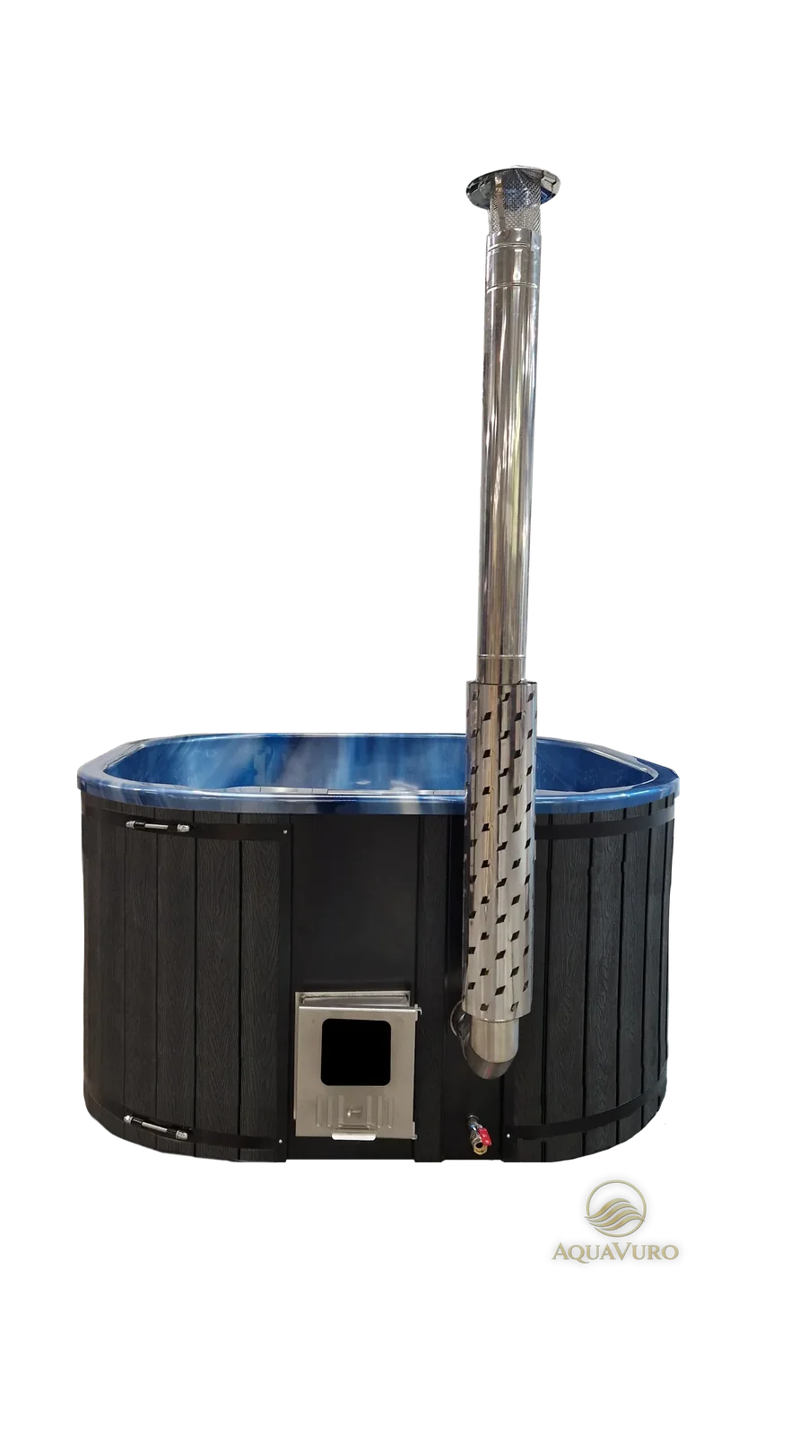 Mojodas Andorra hottub, het grootste model uit de houtgestookte hottub-lijn, voor 8 tot 9 personen