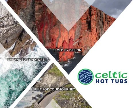 Omslag van de brochure 2026 van Celtic Hot Tubs